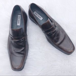 Steve Madden brown leather horsebit loafer 12 men